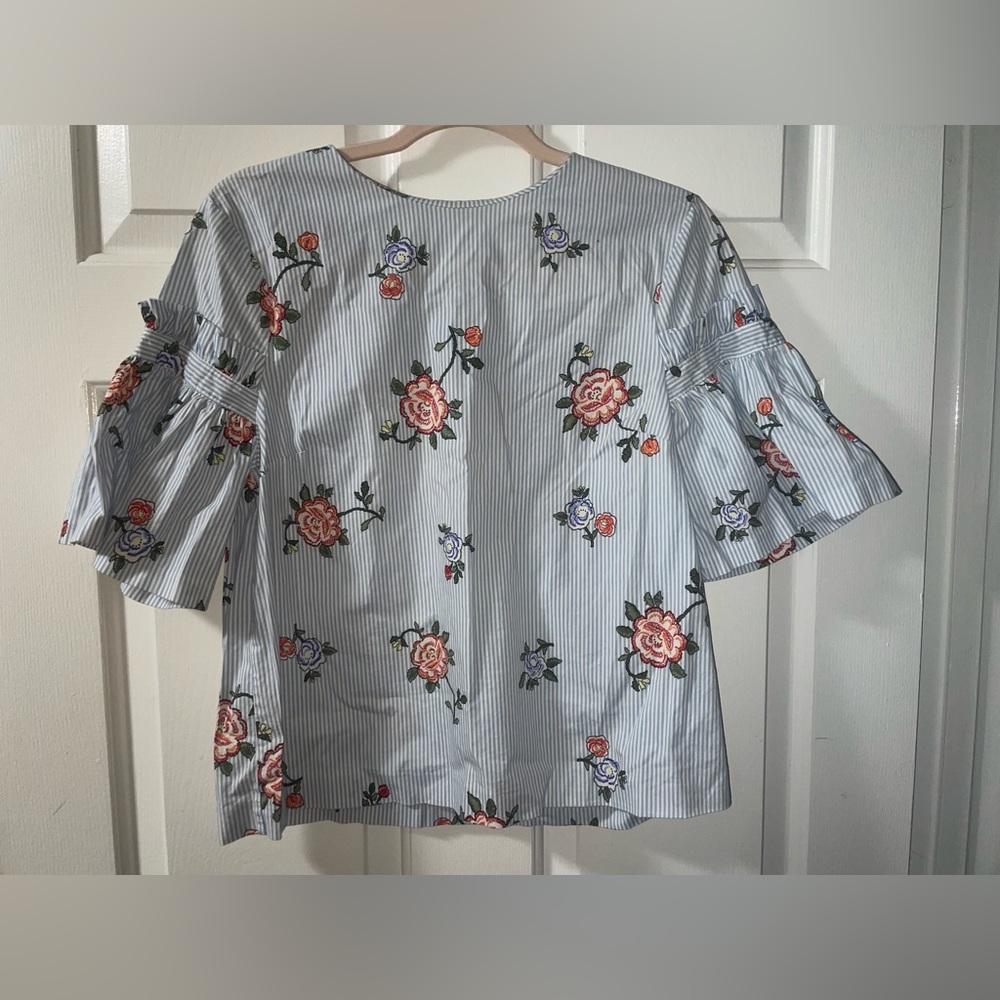 H&M Striped Floral Patterned Shirt